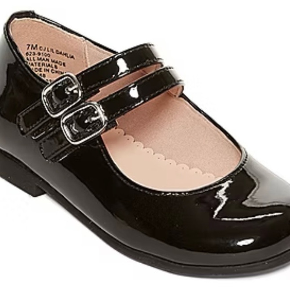 Christie & Jill Elegant Black‎ Patent Leather Kids Dress Shoes